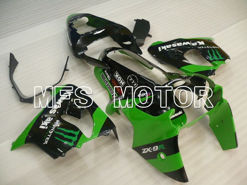 Kawasaki NINJA ZX9R 2002-2003 ABS Fairing - Monster - Black Green - MFS3870 - Fairings Kit