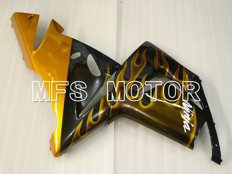 Kawasaki NINJA ZX10R 2004-2005 Injection ABS Fairing - Flame - Black Gold - MFS3957 - Fairings Kit