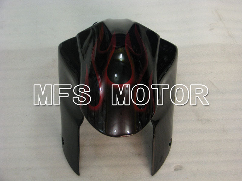 Kawasaki NINJA ZX10R 2004-2005 Injection ABS Fairing - Flame - Black Red - MFS3961 - Fairings Kit