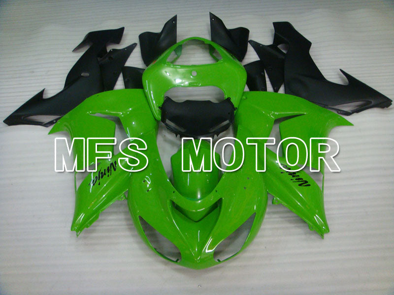 Kawasaki NINJA ZX10R 2006-2007 Injection ABS Fairing - Factory Style - Black Green - MFS3995 - Fairings Kit