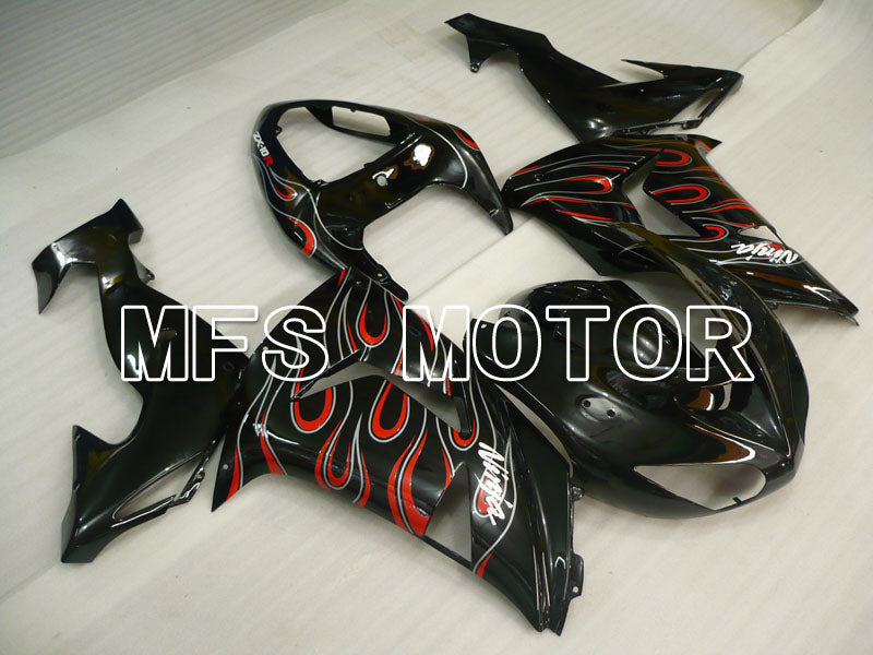 Kawasaki NINJA ZX10R 2006-2007 Injection ABS Fairing - Flame - Black - MFS3999 - Fairings Kit