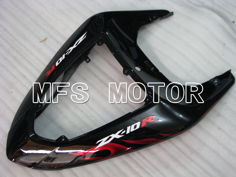 Kawasaki NINJA ZX10R 2006-2007 Injection ABS Fairing - Flame - Black Red - MFS4005 - Fairings Kit