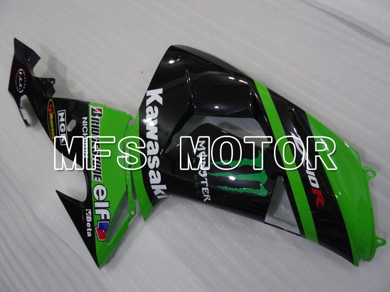 Kawasaki NINJA ZX10R 2006-2007 Injection ABS Fairing - Monster - Black Green - MFS4034 - Fairings Kit