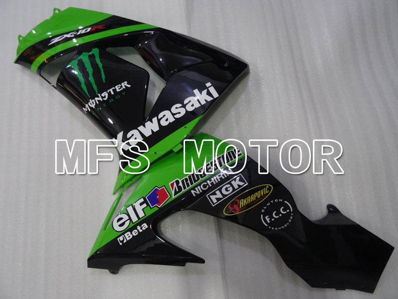 Kawasaki NINJA ZX10R 2006-2007 Injection ABS Fairing - Monster - Black Green - MFS4034 - Fairings Kit