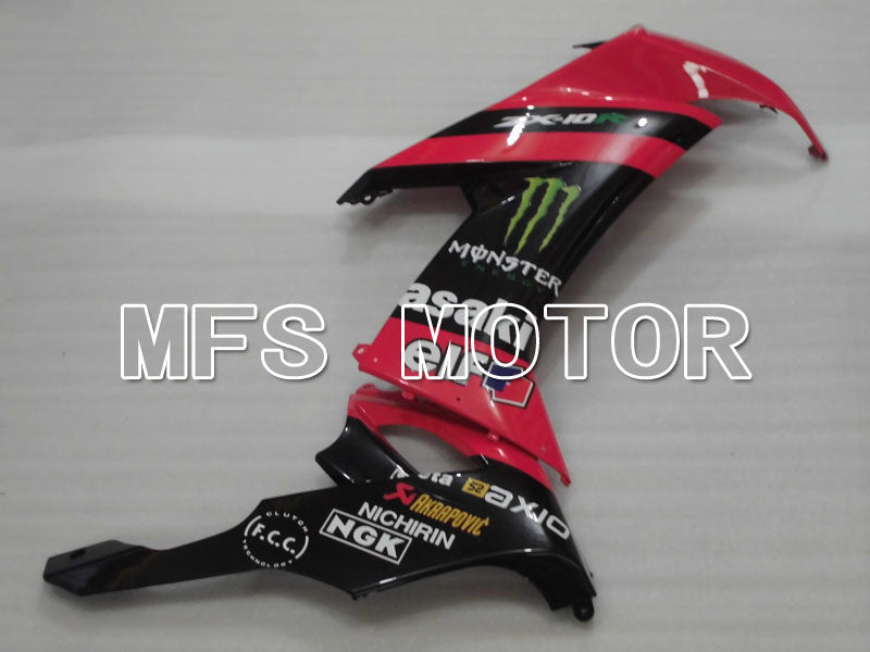 Kawasaki NINJA ZX10R 2008-2010 Injection ABS Fairing - Monster - Black Red - MFS4061 - Fairings Kit