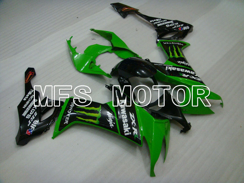 Kawasaki NINJA ZX10R 2008-2010 Injection ABS Fairing - Monster - Black Green - MFS4080 - Fairings Kit