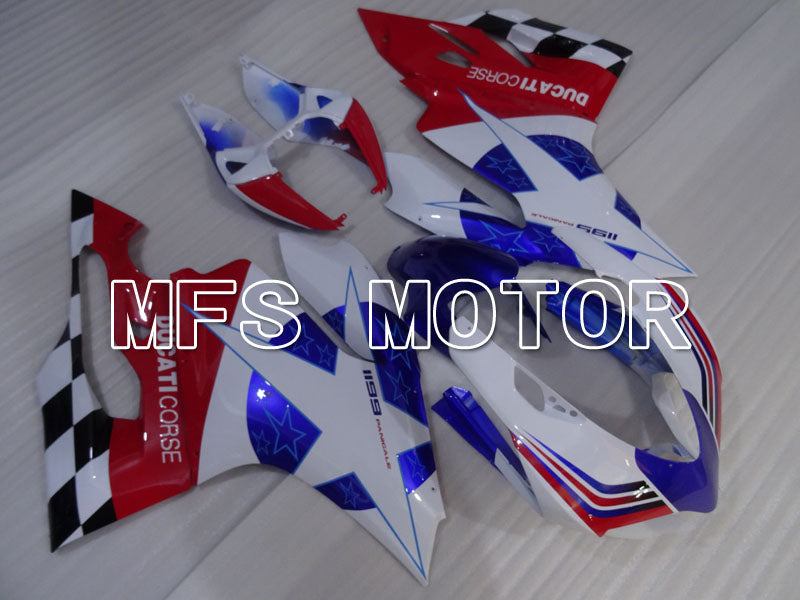 Ducati 1199 2011-2014 Injection ABS Fairing - Factory Style - Red White Blue - MFS4096 - Fairings Kit