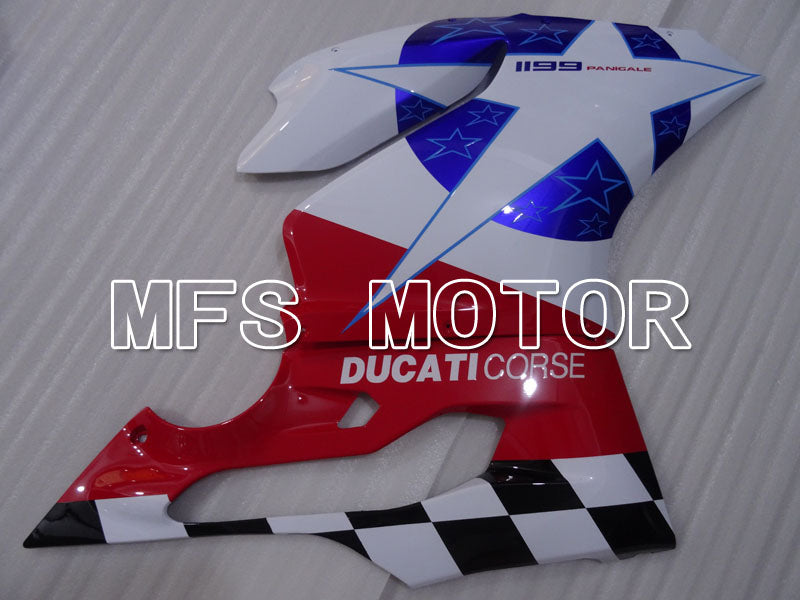 Ducati 1199 2011-2014 Injection ABS Fairing - Factory Style - Red White Blue - MFS4096 - Fairings Kit