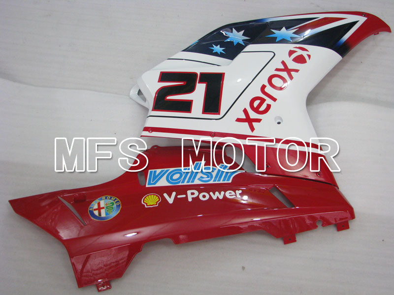 Ducati 848 / 1098 / 1198 2007-2011 Injection ABS Fairing - Xerox - Red White - MFS4109 - Fairings Kit