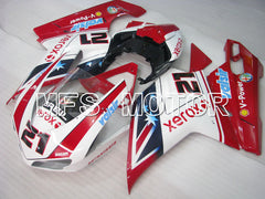 Ducati 848 / 1098 / 1198 2007-2011 Injection ABS Fairing - Xerox - Red White - MFS4109 - Fairings Kit