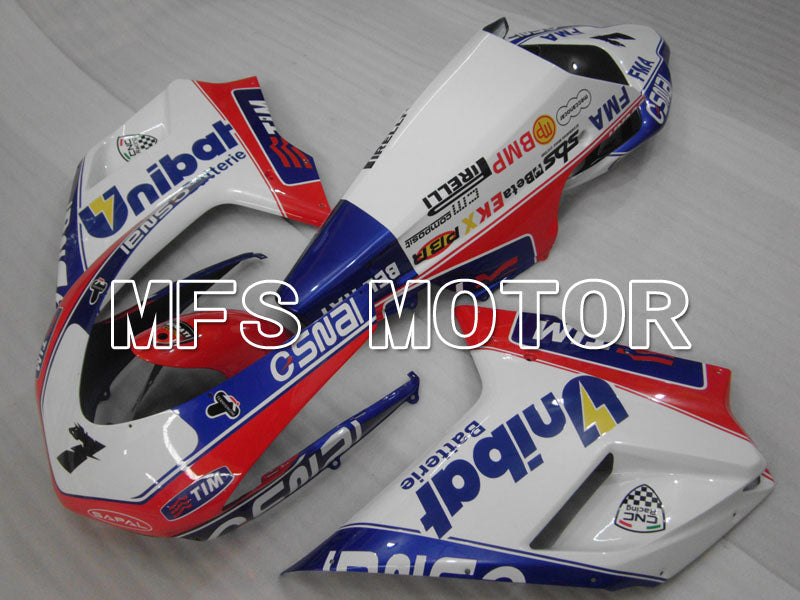 Ducati 848 / 1098 / 1198 2007-2011 Injection ABS Fairing - Unibat - Pink White - MFS4130 - Fairings Kit