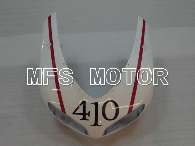 Ducati 848 / 1098 / 1198 2007-2011 Injection ABS Fairing - Factory Style - Red wine color White - MFS4148 - Fairings Kit