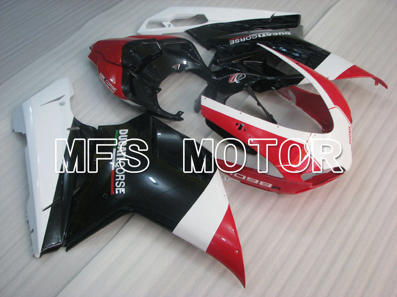 Ducati 848 / 1098 / 1198 2007-2011 Injection ABS Fairing - Factory Style - Black Red - MFS4152 - Fairings Kit