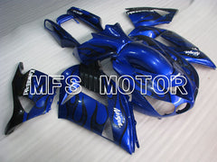 Kawasaki NINJA ZX14R 2006-2011 Injection ABS Fairing - Flame - Black Blue - MFS4164 - Fairings Kit