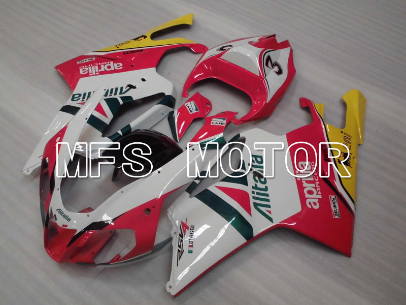 Aprilia RSV 1000 R 2004-2009 ABS Fairing - Alitalia - White Pink - MFS4312 - Fairings Kit