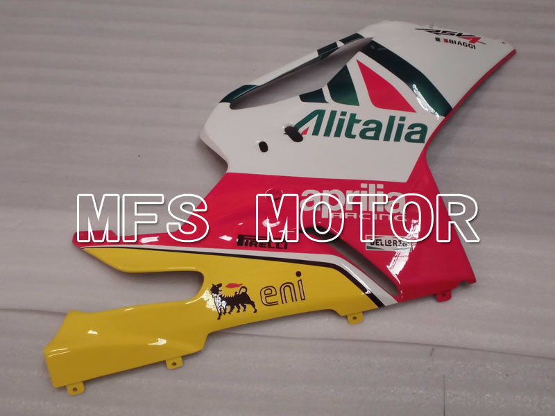 Aprilia RSV 1000 R 2004-2009 ABS Fairing - Alitalia - White Pink - MFS4312 - Fairings Kit