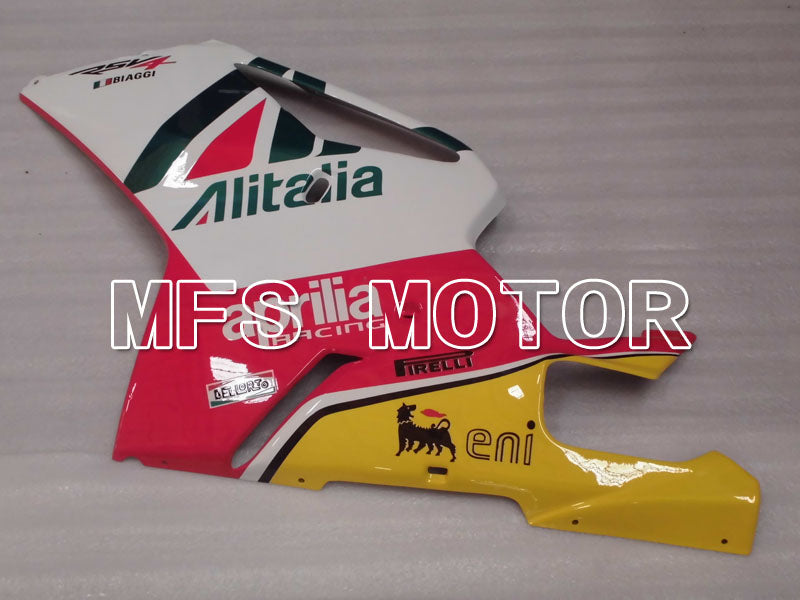 Aprilia RSV 1000 R 2004-2009 ABS Fairing - Alitalia - White Pink - MFS4312 - Fairings Kit