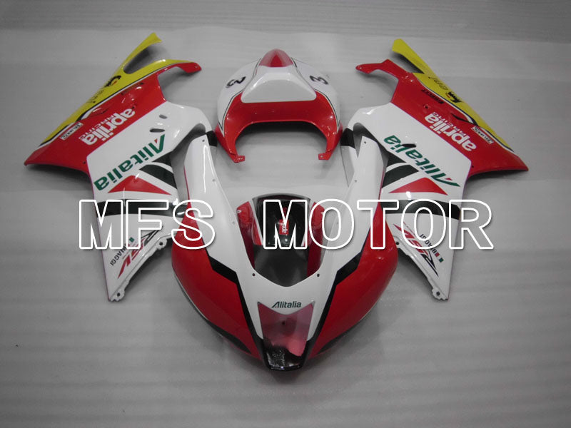 Aprilia RSV 1000 R 2004-2009 ABS Fairing - Alitalia - White Red - MFS4328 - Fairings Kit