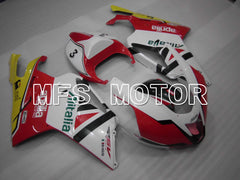 Aprilia RSV 1000 R 2004-2009 ABS Fairing - Alitalia - White Red - MFS4328 - Fairings Kit