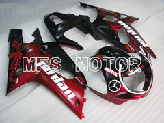 Suzuki GSXR1000 2000-2002 Injection ABS Fairing - Jordan - Black Red wine color - MFS4362 - Fairings Kit
