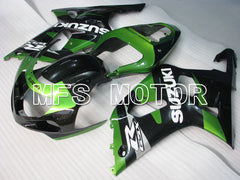 Suzuki GSXR1000 2000-2002 Injection ABS Fairing - Factory Style - Black Green - MFS4366 - Fairings Kit