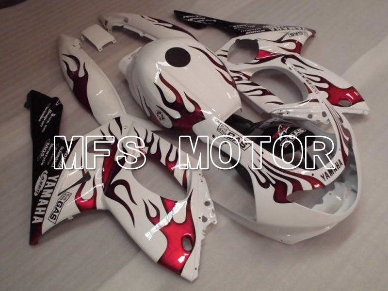 Yamaha YZF-600R 1997-2007 Injection ABS Fairing - Flame - Red wine color White - MFS4446 - Fairings Kit