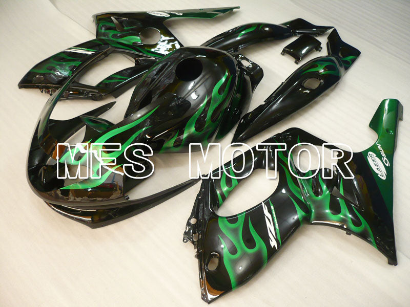 Yamaha YZF-600R 1997-2007 Injection ABS Fairing - Flame - Green Black - MFS4474 - Fairings Kit