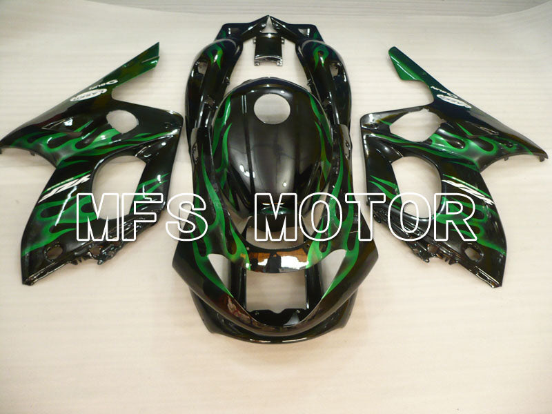 Yamaha YZF-600R 1997-2007 Injection ABS Fairing - Flame - Green Black - MFS4474 - Fairings Kit
