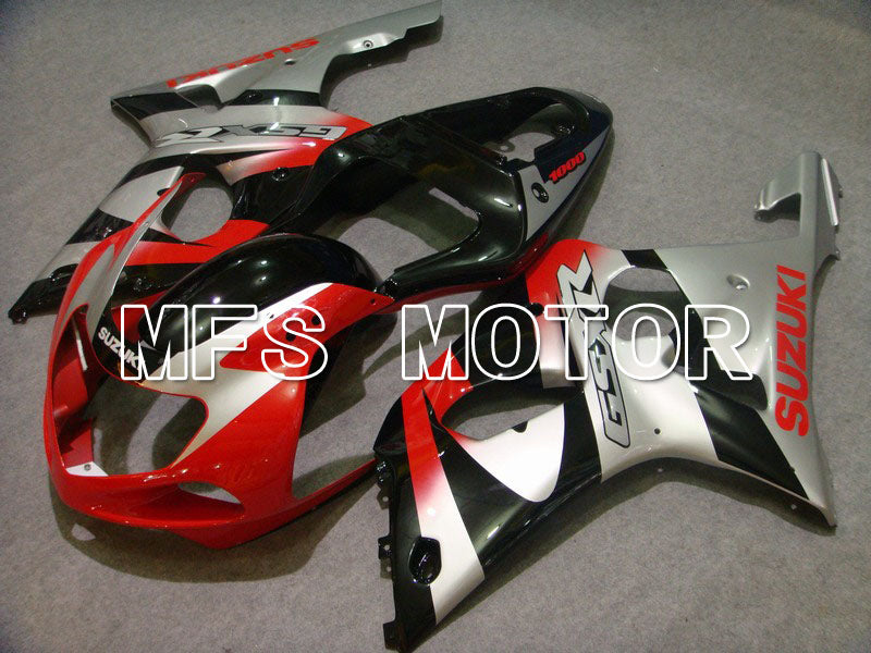 Suzuki GSXR600 2001-2003 Injection ABS Fairing - Factory Style - Black Silver Red - MFS4618 - Fairings Kit
