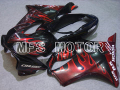 Honda CBR600 F4i 2004-2007 Injection ABS Fairing - Flame - Black Red - MFS4770 - Fairings Kit