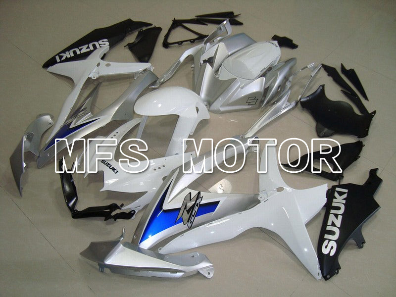 Suzuki GSXR600 GSXR750 2008-2010 Injection ABS Fairing - Factory Style - White Silver - MFS5090 - Fairings Kit