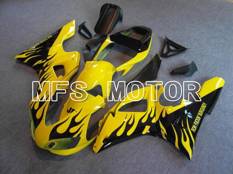 Yamaha YZF-R1 1998-1999 Injection ABS Fairing - Flame - Black Yellow - MFS5180 - Fairings Kit