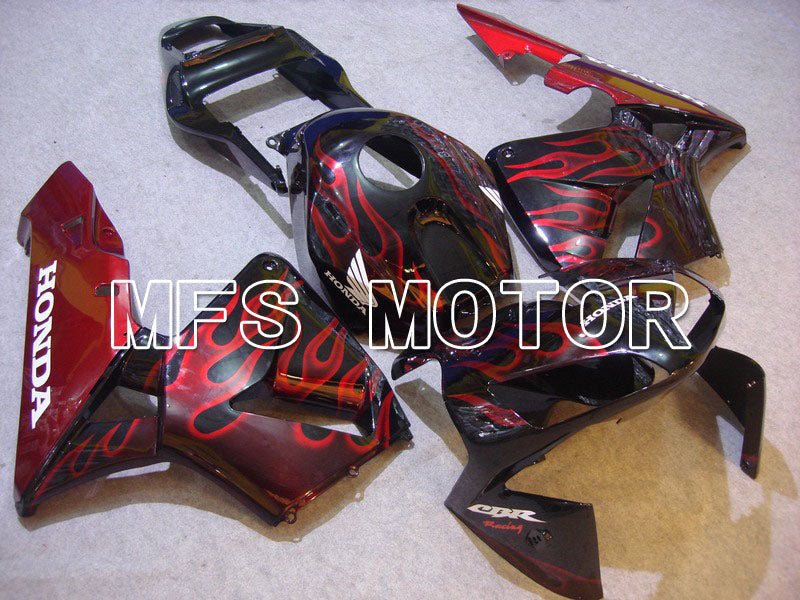 Honda CBR600RR 2003-2004 ABS Injection Fairing - Flame - Red wine color Black - MFS5197 - Fairings Kit