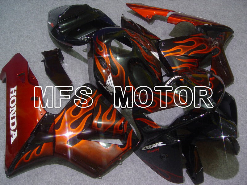 Honda CBR600RR 2005-2006 Injection ABS Fairing - Flame - Orange Black - MFS5427 - Fairings Kit