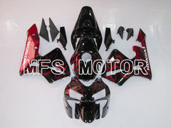 Honda CBR600RR 2003-2004 ABS Injection Fairing - Flame - Red wine color Black - MFS5525 - Fairings Kit