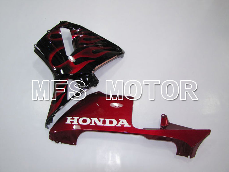Honda CBR600RR 2003-2004 ABS Injection Fairing - Flame - Red wine color Black - MFS5525 - Fairings Kit