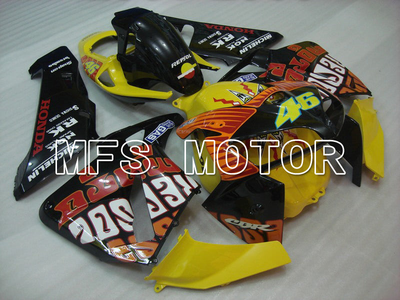 Honda CBR600RR 2005-2006 Injection ABS Fairing - Rossi - Black Yellow - MFS5553 - Fairings Kit