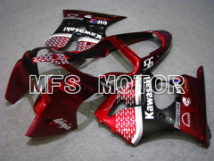 Kawasaki NINJA ZX6R 2000-2002 Injection ABS Fairing - Factory Style - Black Red - MFS5578 - Fairings Kit