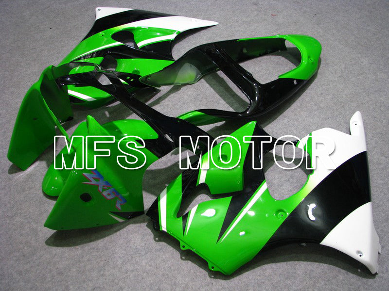 Kawasaki NINJA ZX6R 2000-2002 Injection ABS Fairing - Factory Style - Black Green - MFS5596 - Fairings Kit