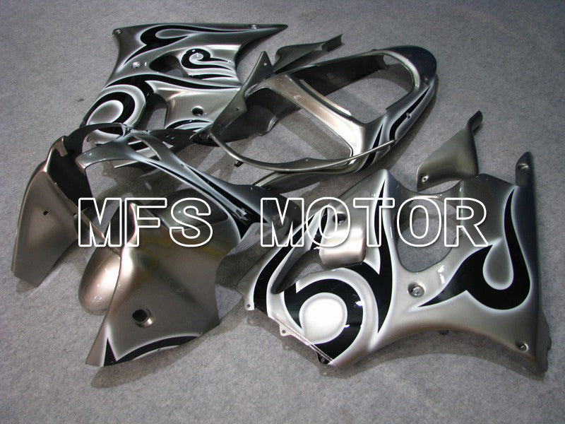 Kawasaki NINJA ZX6R 2000-2002 Injection ABS Fairing - Factory Style - Black Silver - MFS5604 - Fairings Kit