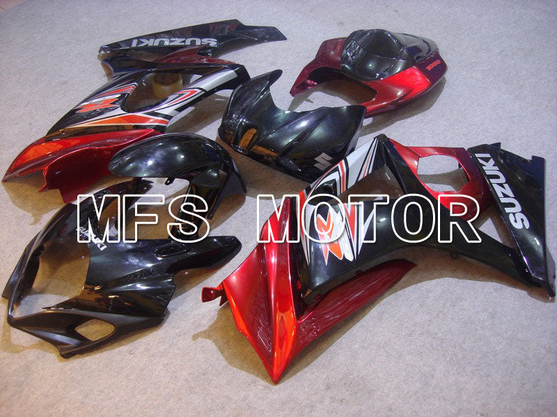 Suzuki GSXR1000 2007-2008 Injection ABS Fairing - Factory Style - Black Red - MFS5670 - Fairings Kit