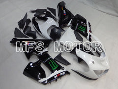 Kawasaki NINJA ZX6R 2005-2006 Injection ABS Fairing - Monster - Black White - MFS5696 - Fairings Kit