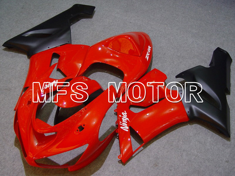 Kawasaki NINJA ZX6R 2005-2006 Injection ABS Fairing - Factory Style - Black Red - MFS5723 - Fairings Kit