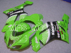 Kawasaki NINJA ZX6R 2007-2008 Injection ABS Fairing - Factory Style - Black Green - MFS5779 - Fairings Kit