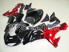 Kawasaki NINJA ZX10R 2006-2007 Injection ABS Fairing - Flame - Black Red - MFS5966 - Fairings Kit
