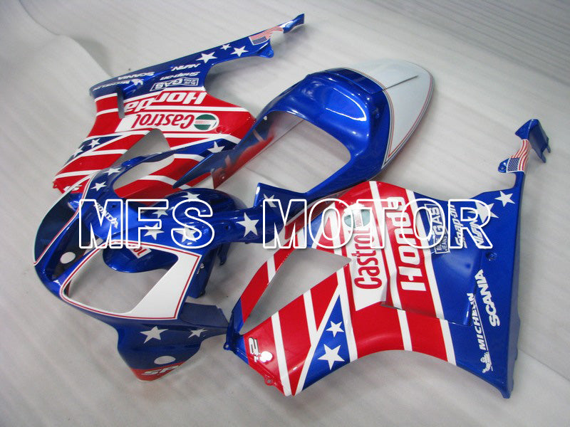 Honda VTR1000 RC51 2000-2006 ABS Fairing - Castrol - Red Blue - MFS6341 - Fairings Kit