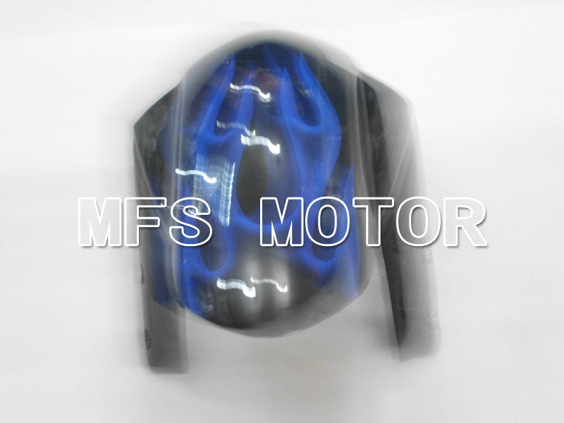 Suzuki GSXR600 GSXR750 2004-2005 Injection ABS Fairing - Flame - Black Blue - MFS6424 - Fairings Kit