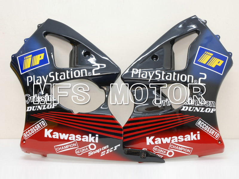 Kawasaki NINJA ZX6R 2000-2002 Injection ABS Fairing - Play Station - Black Red - MFS6428 - Fairings Kit