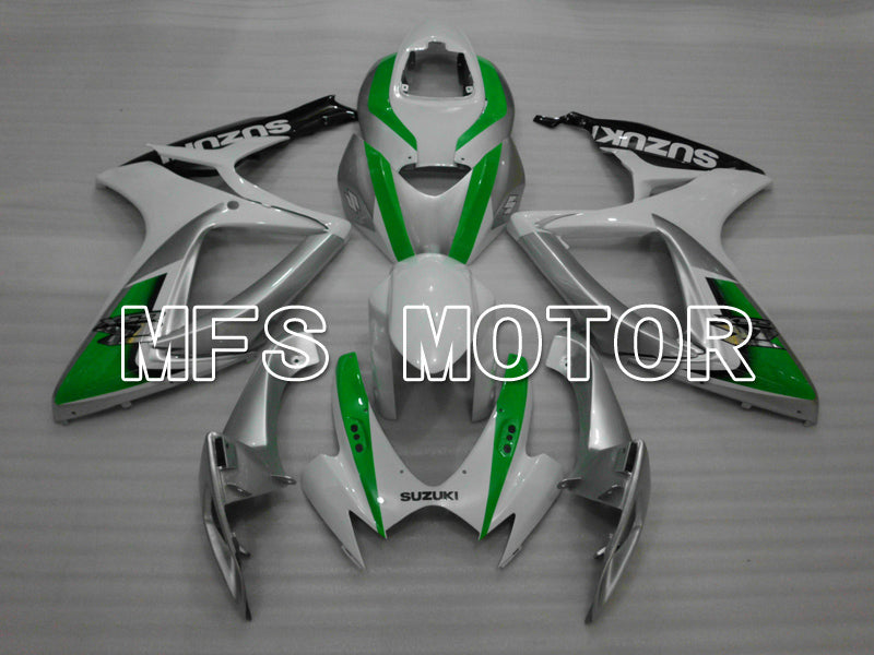 Suzuki GSXR600 GSXR750 2006-2007 Injection ABS Fairing - Factory - White Green - MFS6436 - Fairings Kit