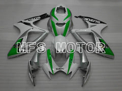 Suzuki GSXR600 GSXR750 2006-2007 Injection ABS Fairing - Factory - White Green - MFS6436 - Fairings Kit